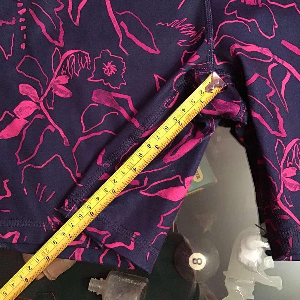 Avia Bike Shorts Plus Size XXL Navy Pink Floral - Picture 4 of 9